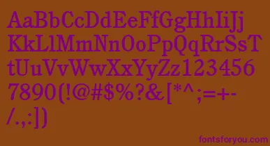 PerspectiveMediumSsiMedium font – Purple Fonts On Brown Background