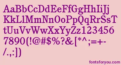 PerspectiveMediumSsiMedium font – Purple Fonts On Pink Background