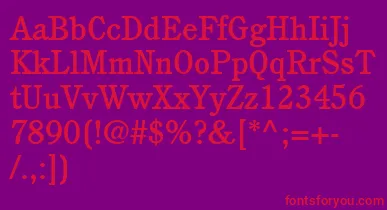 PerspectiveMediumSsiMedium font – Red Fonts On Purple Background