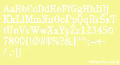 PerspectiveMediumSsiMedium font – White Fonts On Yellow Background