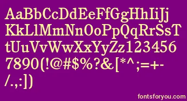 PerspectiveMediumSsiMedium font – Yellow Fonts On Purple Background