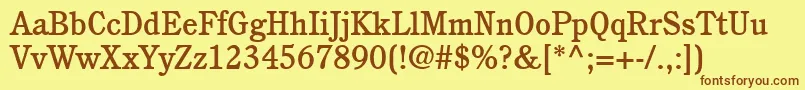 PerspectiveMediumSsiMedium Font – Brown Fonts on Yellow Background