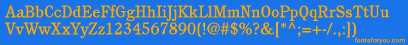 PerspectiveMediumSsiMedium Font – Orange Fonts on Blue Background