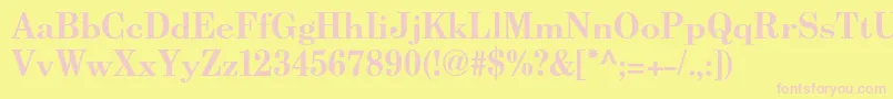 BerenisadfproBold Font – Pink Fonts on Yellow Background