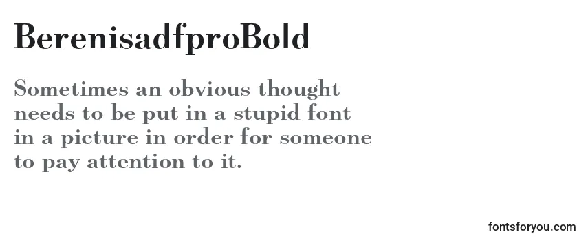BerenisadfproBold Font