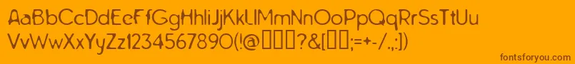 Tarnh Font – Brown Fonts on Orange Background