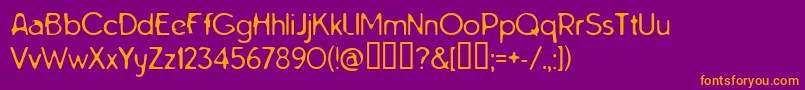 Tarnh Font – Orange Fonts on Purple Background