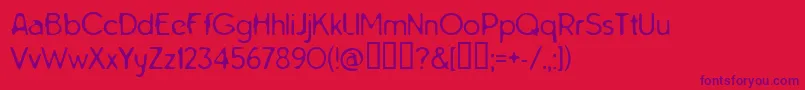 Tarnh Font – Purple Fonts on Red Background