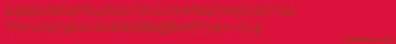 BritinFinalVersion Font – Brown Fonts on Red Background