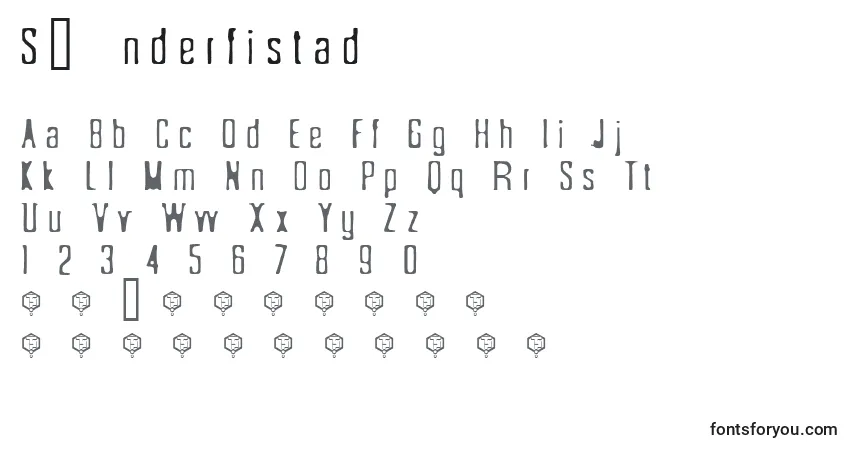 Шрифт SС„nderfistad – алфавит, цифры, специальные символы