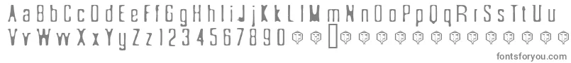 SС„nderfistad-Schriftart – Graue Schriften auf weißem Hintergrund