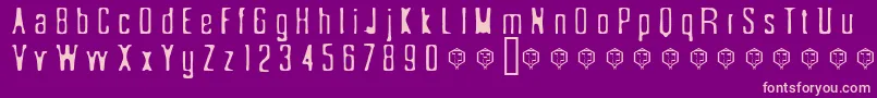 SС„nderfistad Font – Pink Fonts on Purple Background