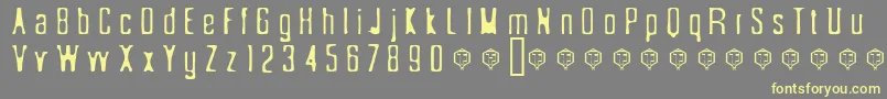 SС„nderfistad Font – Yellow Fonts on Gray Background