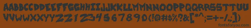 WreckingKrew Font – Black Fonts on Brown Background