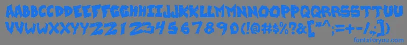 WreckingKrew Font – Blue Fonts on Gray Background