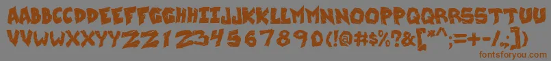 WreckingKrew Font – Brown Fonts on Gray Background