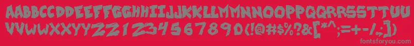 WreckingKrew Font – Gray Fonts on Red Background