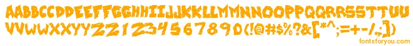 WreckingKrew Font – Orange Fonts on White Background