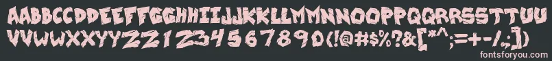 WreckingKrew-Schriftart – Rosa Schriften auf schwarzem Hintergrund