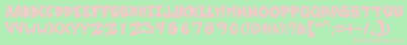 WreckingKrew Font – Pink Fonts on Green Background