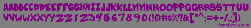 WreckingKrew Font – Purple Fonts on Gray Background