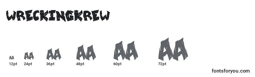 Размеры шрифта WreckingKrew