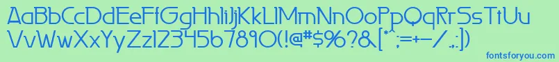 Laperutaflf Font – Blue Fonts on Green Background