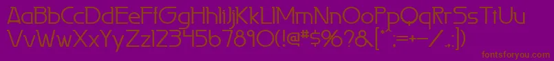 Laperutaflf Font – Brown Fonts on Purple Background