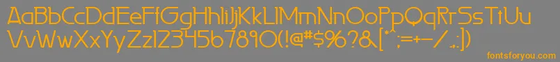 Laperutaflf Font – Orange Fonts on Gray Background