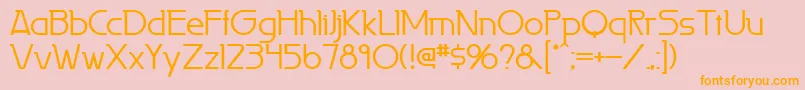Laperutaflf Font – Orange Fonts on Pink Background