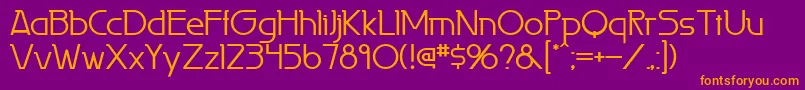 Laperutaflf Font – Orange Fonts on Purple Background