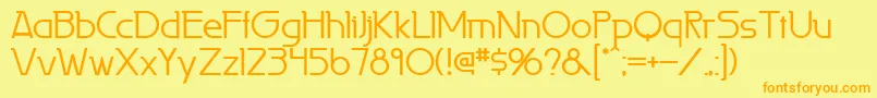 Laperutaflf Font – Orange Fonts on Yellow Background