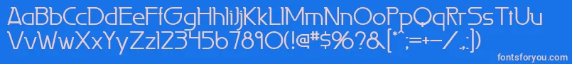 Laperutaflf Font – Pink Fonts on Blue Background