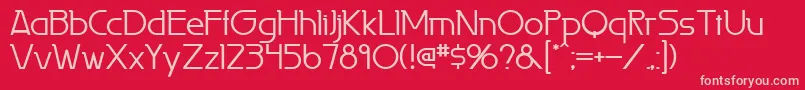 フォントLaperutaflf – 赤い背景にピンクのフォント