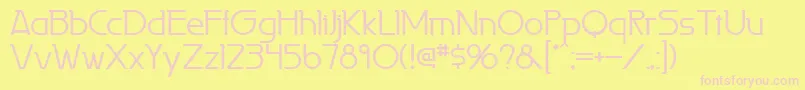 Laperutaflf Font – Pink Fonts on Yellow Background