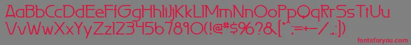 フォントLaperutaflf – 赤い文字の灰色の背景