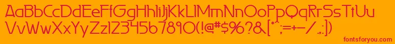 フォントLaperutaflf – オレンジの背景に赤い文字