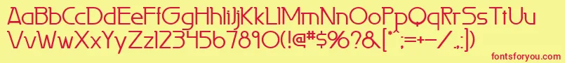 Laperutaflf Font – Red Fonts on Yellow Background