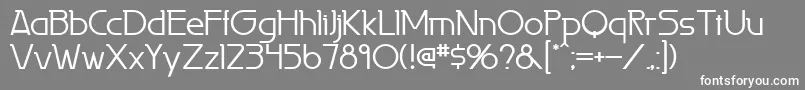 フォントLaperutaflf – 灰色の背景に白い文字