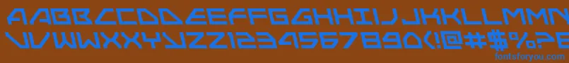 More about Neonavyleft Font Neonavyleft Font – Blue Fonts on Brown Background