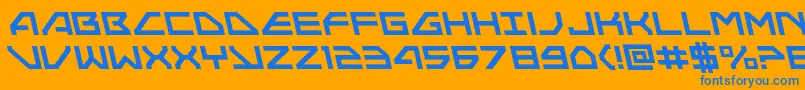 Weitere Informationen zur Neonavyleft-Schriftart Neonavyleft-Schriftart – Blaue Schriften auf orangefarbenem Hintergrund