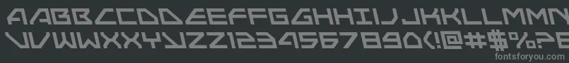 Neonavyleft-fontti – harmaat kirjasimet mustalla taustalla