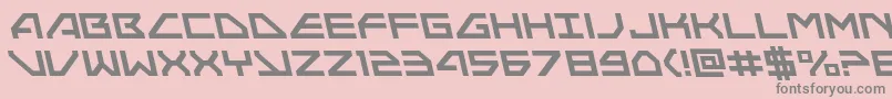 フォントNeonavyleft – ピンクの背景に灰色の文字