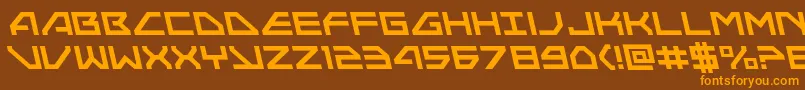 Neonavyleft Font – Orange Fonts on Brown Background