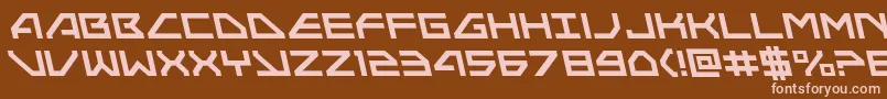 フォントNeonavyleft – 茶色の背景にピンクのフォント