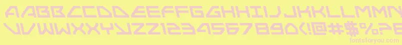 Шрифт Neonavyleft – розовые шрифты на жёлтом фоне