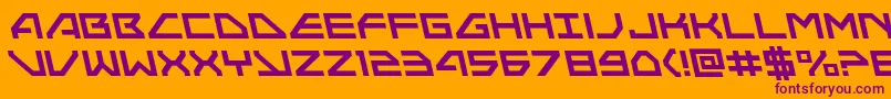 Neonavyleft Font – Purple Fonts on Orange Background