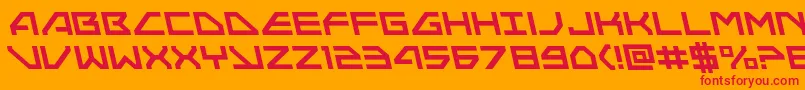 Neonavyleft Font – Red Fonts on Orange Background