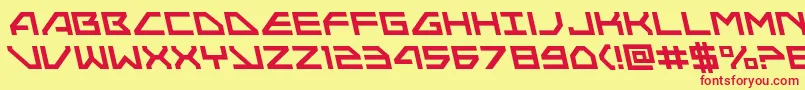Neonavyleft-fontti – punaiset fontit keltaisella taustalla