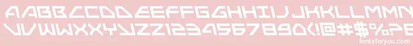 Neonavyleft-Schriftart – Weiße Schriften auf rosa Hintergrund